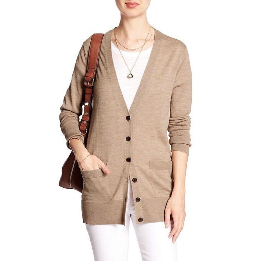 Banana Republic Merino Wool V Neck Cardigan SZ S